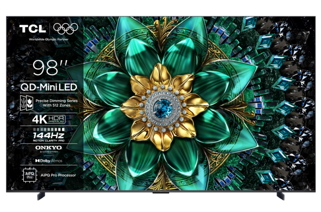 Televizor Mini LED TCL 248 cm 98″ 98Q6C, Ultra HD 4K, Smart TV, WiFi, CI+