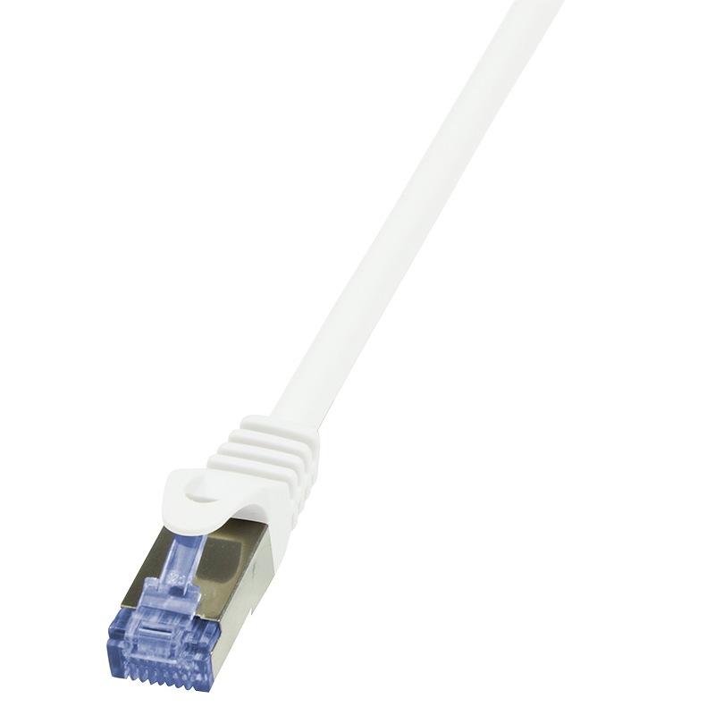 Cablu S/FTP LOGILINK Cat6a, LSZH, cupru, 1.5 m, alb, AWG26, dublu ecranat CQ3041S
