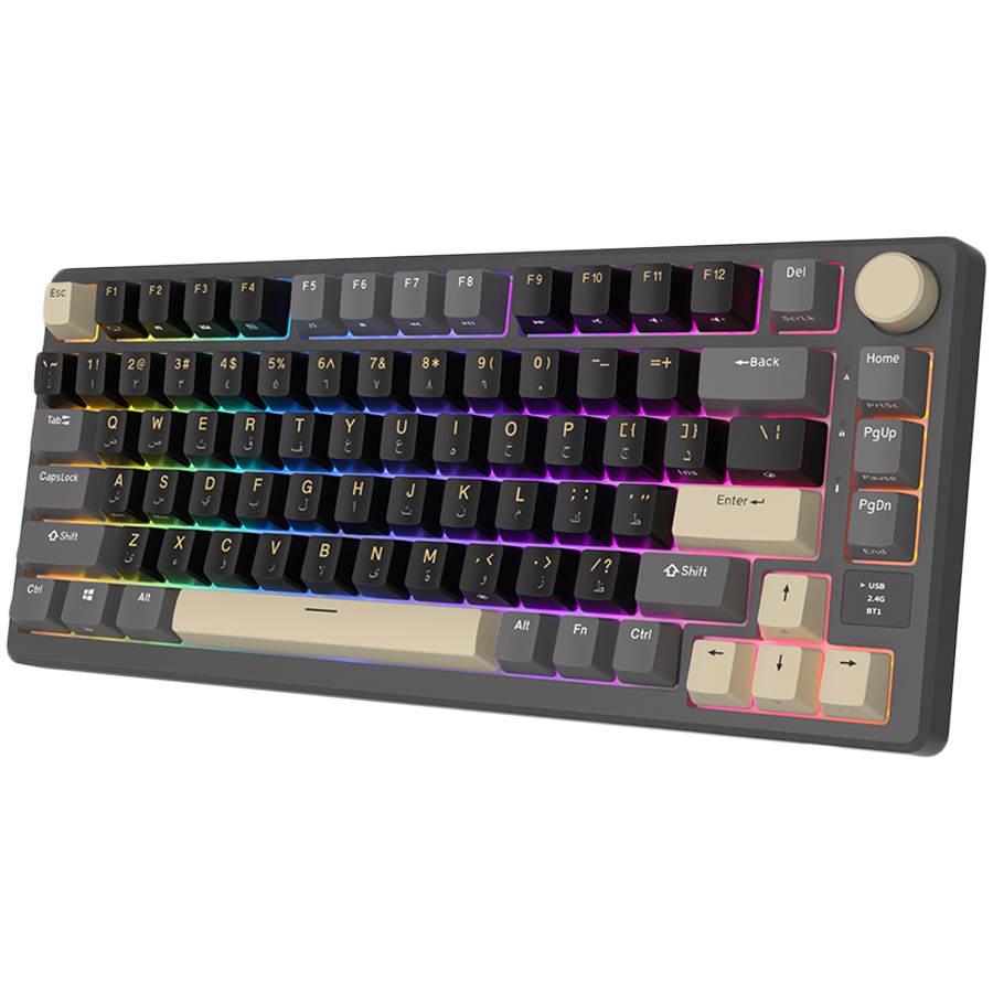 Tastatura mecanica Royal Kludge 2,4 GHz/bluetooth/USB-C, 75%, buton inteligent OLED, RGB, switch silver, RKM75-PHANTOM 2 Tastatura mecanica Royal Kludge 2,4 GHz/bluetooth/USB-C, 75%, buton inteligent OLED, RGB, switch silver, RKM75-PHANTOM - imagine 2