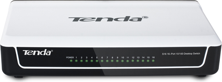 Switch Tenda S16, 16 Port-uri 10/100 Mbps