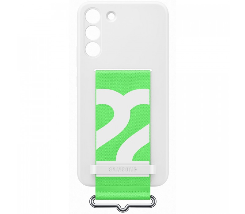 Husa de protectie Samsung Silicone Cover with Strappentru Galaxy S22+, White