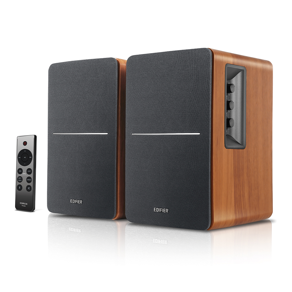 BOXE EDIFIER 2.0, RMS:  42W (2 x 21W), bluetooth, telecomanda wireless, volum, bass, treble, optical, sub-out, brown, „R1280DBS-BR”  (timbru verde 11.00 lei)