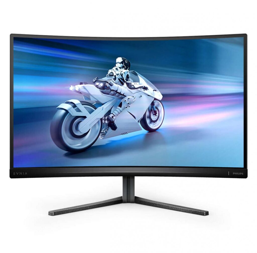 Monitor Gaming Curbat LED VA Philips EVNIA 27″, Full HD (1920×1080), 280Hz, 1ms (Smart MBR 0.3ms), HDR10, FlickerFree, 2x HDMI, DisplayPort, Pivot, negru
