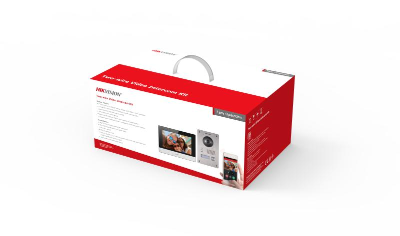 Kit videointercom IP Hikvision DS-KIS703Y-P, caracteristici post exterior: 2MP HD camera, IR: 3m, Main stream: 1280x720P, 1920x1080p, WDR, microfon inclus, difuzor inclus, 1 buton, alimentare: 12 V, 500 mA, temperatura de functionare: -40 °C to 60 °C; car