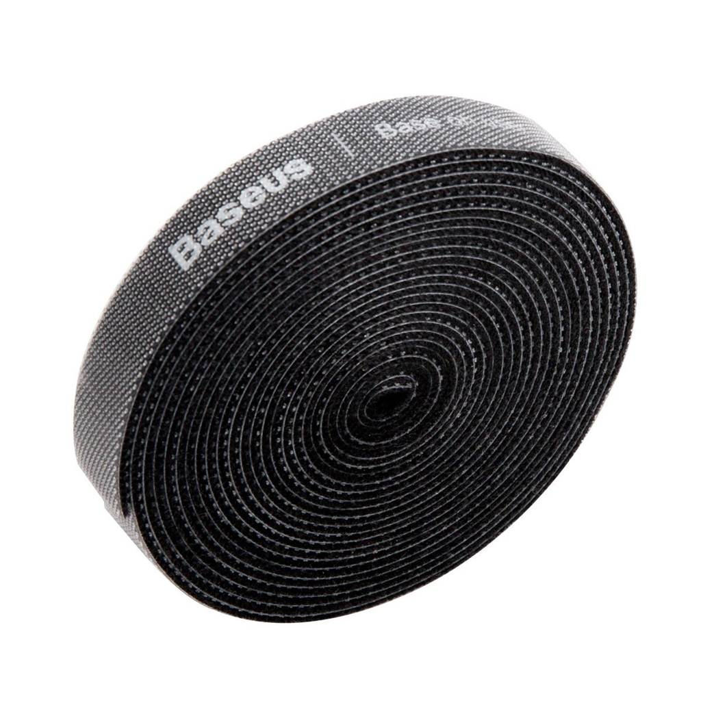 Banda velcro organizare cabluri, Baseus, 3 m, Negru