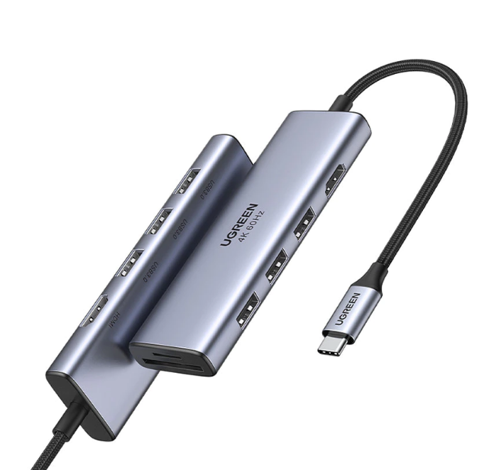 HUB multifunctional Ugreen USB tip C - 3x USB 3.2 Gen 1 / HDMI 4K 60Hz / cititor de carduri SD si TF gri (60383 CM511) 3 HUB multifunctional Ugreen USB tip C - 3x USB 3.2 Gen 1 / HDMI 4K 60Hz / cititor de carduri SD si TF gri (60383 CM511) - imagine 3
