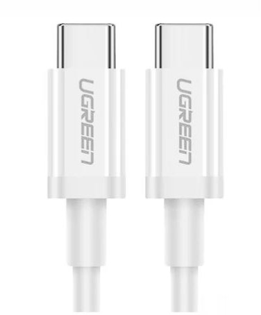 Cablu alimentare si date Ugreen, US264, Fast Charging Data Cable pt. smartphone, USB Type-C la USB Type-C 5V/3A, 1m, alb 1 Cablu alimentare si date Ugreen, US264, Fast Charging Data Cable pt. smartphone, USB Type-C la USB Type-C 5V/3A, 1m, alb