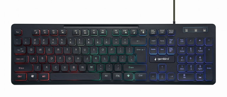 Tastatura Gembird KB-UML-02, cu cablu, iluminata, negru, US layout