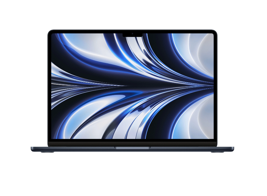Laptop Apple MacBook Air 13″ cu procesor Apple M2, 8 nuclee CPU si 8 nuclee GPU, 16GB RAM, 256GB SSD, Midnight, INT KB