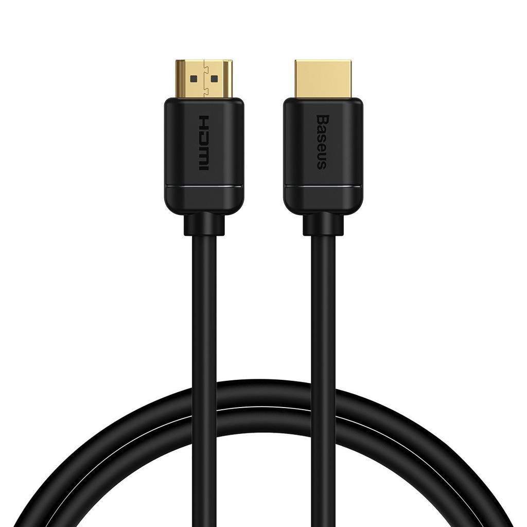 Cablu video Baseus HDMI tata – HDMI tata, 4K, 60Hz, 3D, HDR, 18Gbps, 2m, Negru