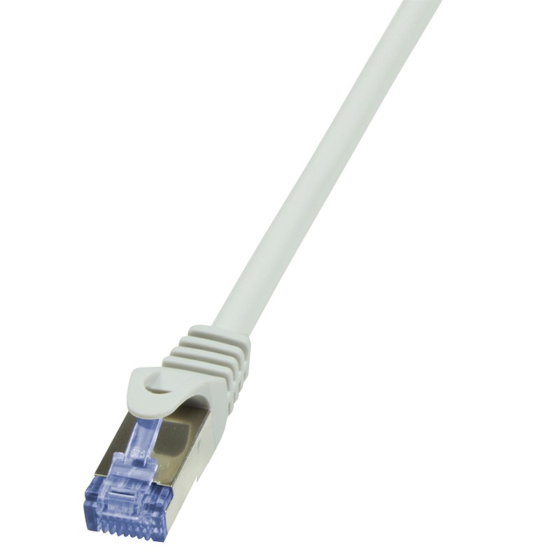 Cablu S/FTP LOGILINK Cat6a, LSZH, cupru, 1 m, gri, AWG26, dublu ecranat CQ3032S