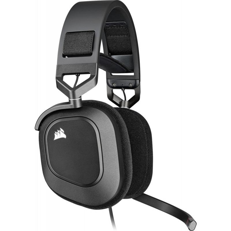 Casti gaming cu microfon Corsair HS80 RGB USB, Surround, Dolby Audio 7.1 24Bit, Negru Carbon