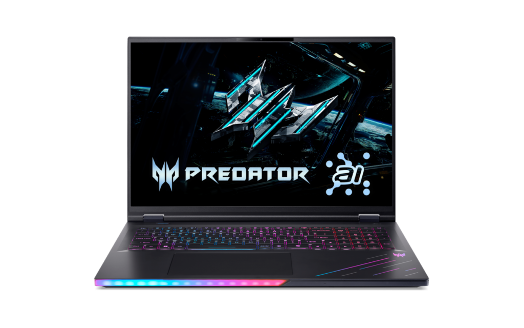 Laptop Gaming Acer Predator Helios 18 AI PH18-73-99E9, 18 Inch (45.72 cm), Acer ComfyView™ WQUXGA Mini LED 120Hz IPS display (non-glare), 3840 x 2400, 16:10, Intel® Core™ Ultra 9 Processor 275HX, 2.1 GHz base clock (Up to 5.4 GHz max. performance clock