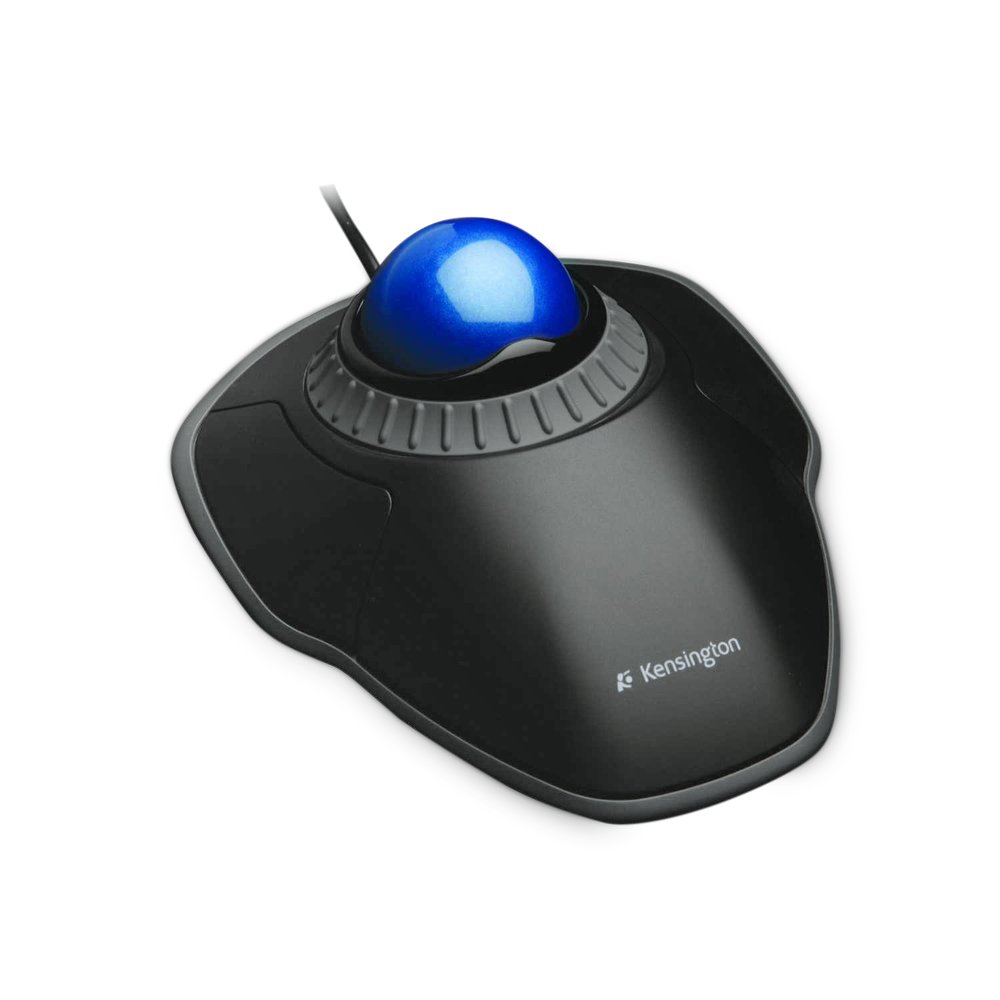 Trackball ergonomic, Kensington Orbit™, optic, scroll tip inel, cu fir