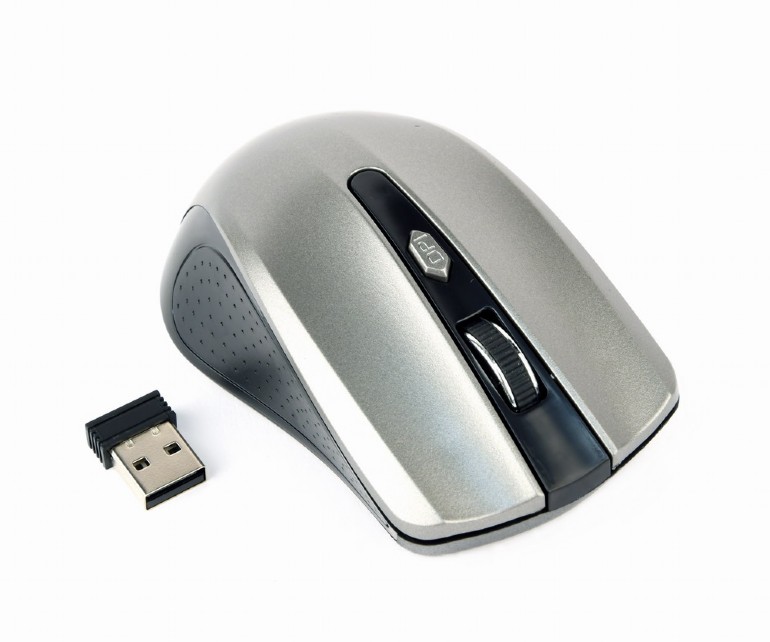 Mouse wireless Gembird, 1600 dpi, Negru / Gri, MUSW-4B-04-BG