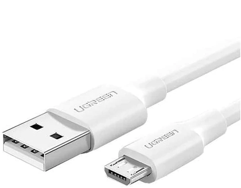 CABLU alimentare si date Ugreen, „US289”, Fast Charging Data Cable pt. smartphone, USB la Micro-USB, nickel plating, PVC, 1.5m, alb „60142” (timbru verde 0.08 lei) -6957303861422