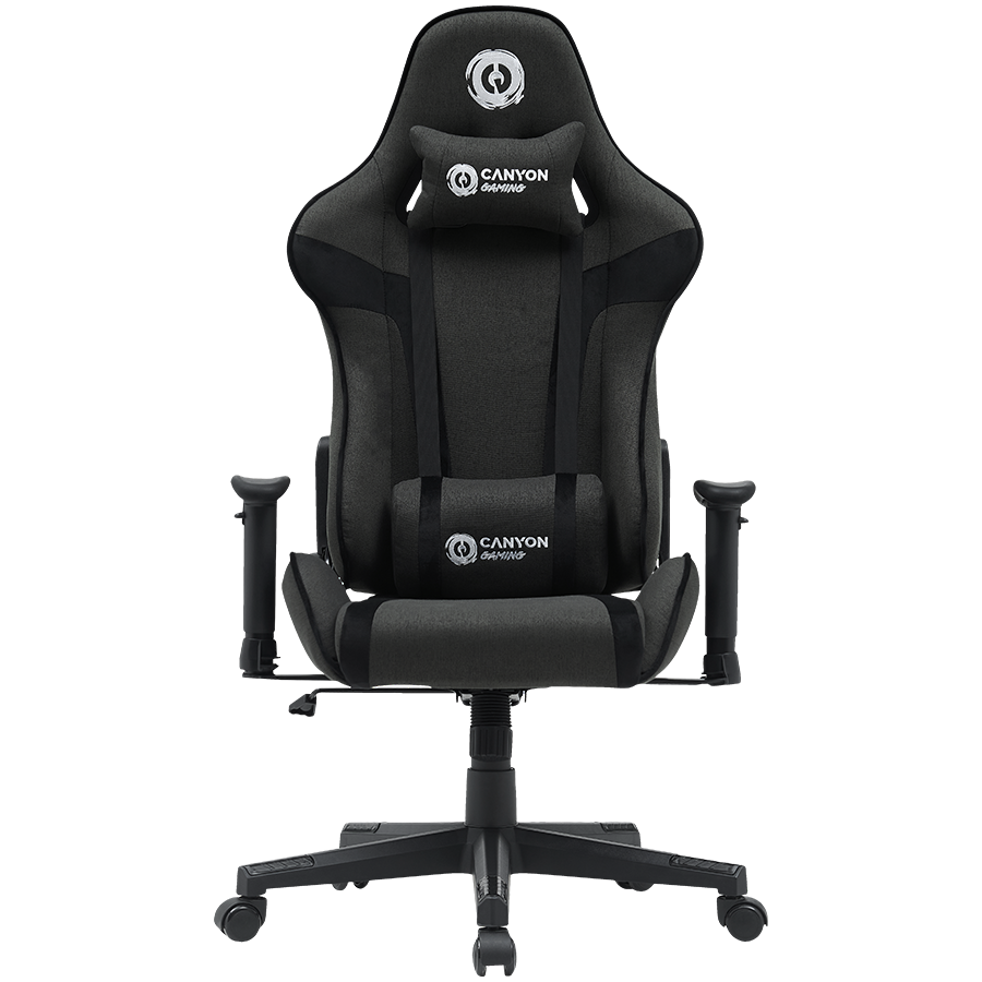 Scaun gaming Canyon Crest, model CNS-FCH01, gri, teherbira 150kg, cu suport pentru spate si cap