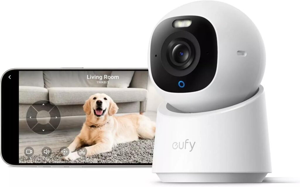 Camera supraveghere video indoor eufy E30 4K UHD, Pan&Tilt 360, AI, Inregistrare 24/24H, Night Vision Color, Alb