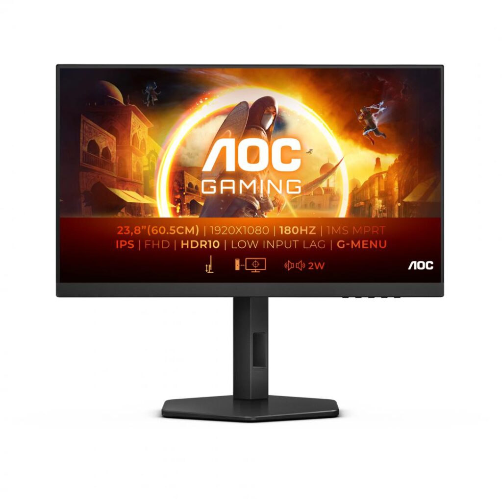Monitor Gaming LED AOC 24G4X, 24″, Full HD, 1ms GTG, Anti-glare, Pivot, Black