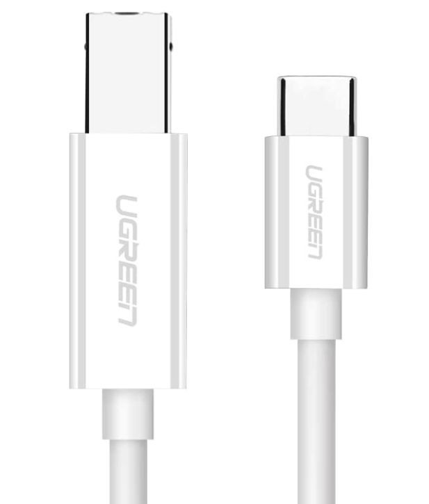 Cablu pentru imprimanta Ugreen US241, USB Type-C tata la USB 2.0 Type-B tata, 1.5m, Alb 2 Cablu pentru imprimanta Ugreen US241, USB Type-C tata la USB 2.0 Type-B tata, 1.5m, Alb - imagine 2
