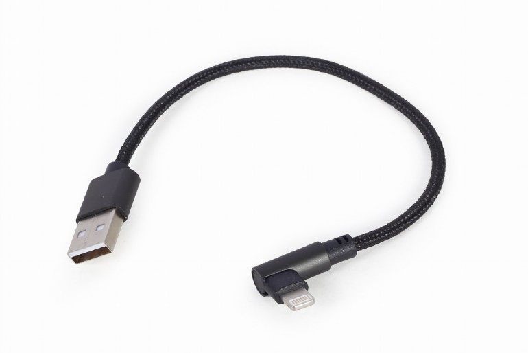 Cablu alimentare si date Gembird, USB 2.0 (T) la tip Lightning (T), 0.2m, Negru, CC-USB2-AMLML-0.2M