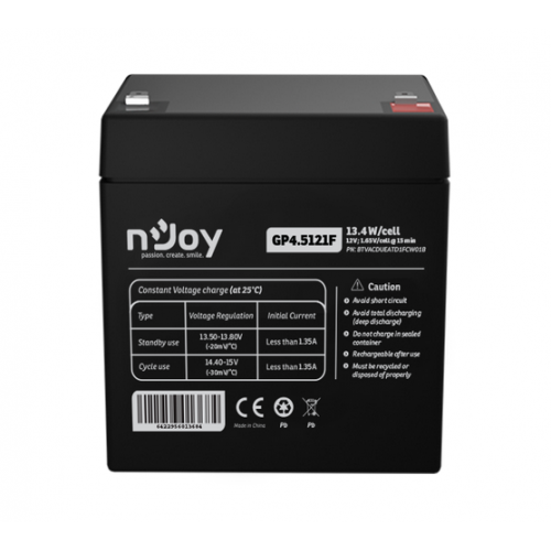 Acumulator nJoy GP4.5121F 12V Conectori : F1 – Faston Tab 187