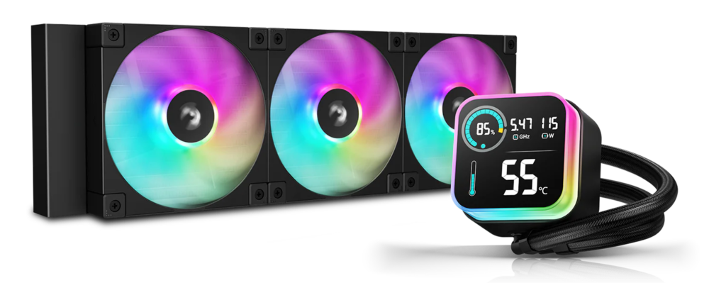 Zestaw de racire lichida, DeepCool, LQ360, 3 ventilatoare, iluminare multicolor, 41×40,2×2,7cm
