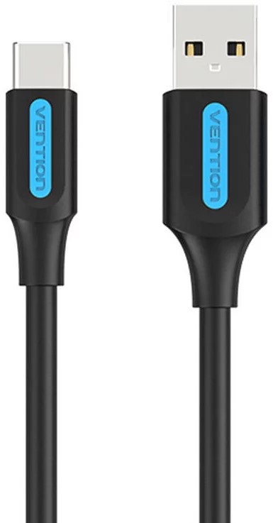 Cablu alimentare si date Vention, USB 2.0 (T) la USB Type-C (T), 2m rata transfer 480 Mbps, invelis PVC, Negru