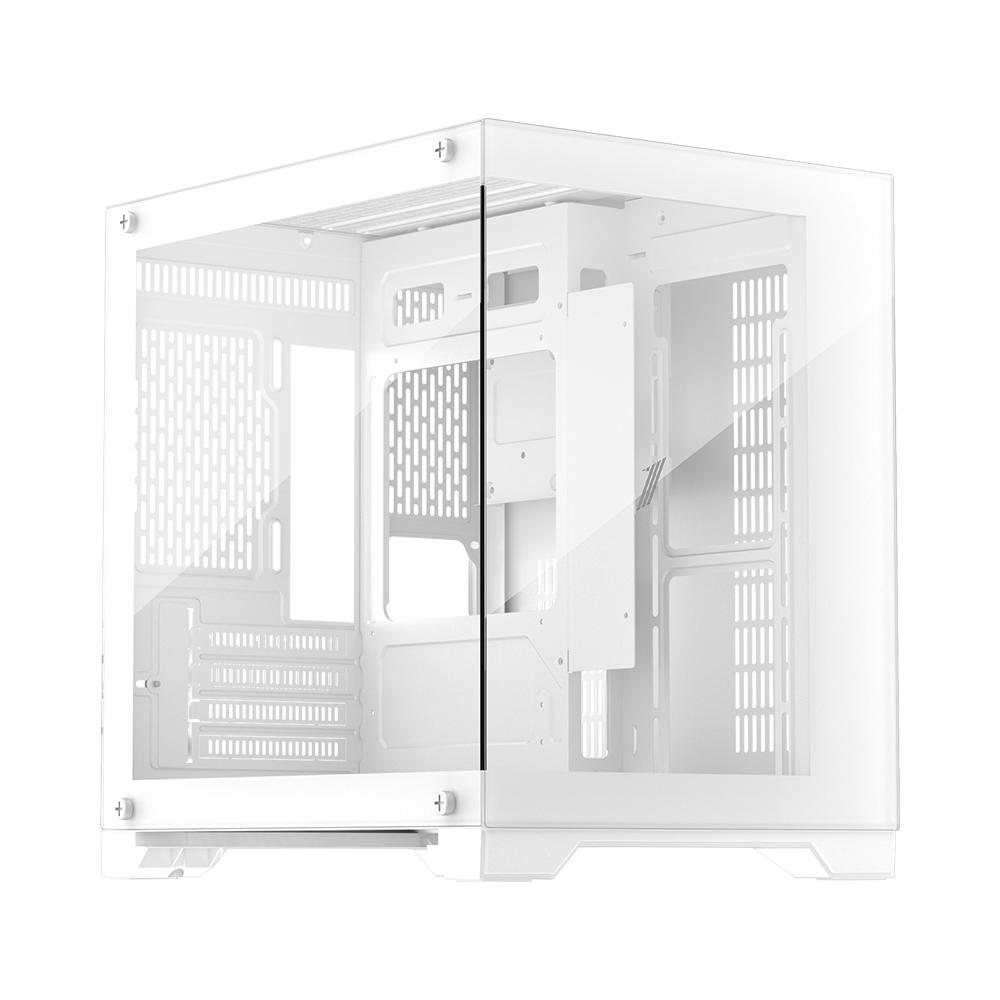 Carcasa 1stPlayer® Gaming MV5 TP wh, Micro-ATX, alb