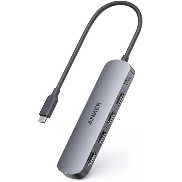 Hub Anker USB-C 5-in-1, HDMI 4K@30Hz, PD 90W, Gri
