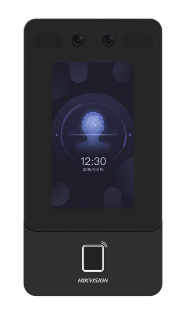 Terminal control acces TCP/IP cu Recunoastere faciala, Amprenta, Card Mifare, PIN, 2MP, WiFi, PoE - HIKVISION DS-K1T342MFWX-E1