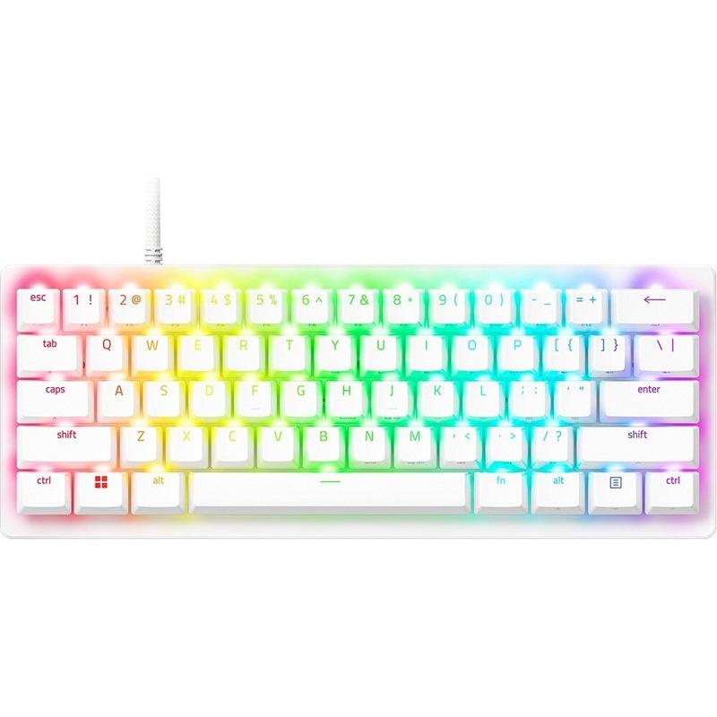Tastatura gaming mecanica cu fir Razer Huntsman V3 Pro Mini, Razer Analog Optical Switch Gen-2, iluminare Razer Chroma RGB, US layout, Alb
