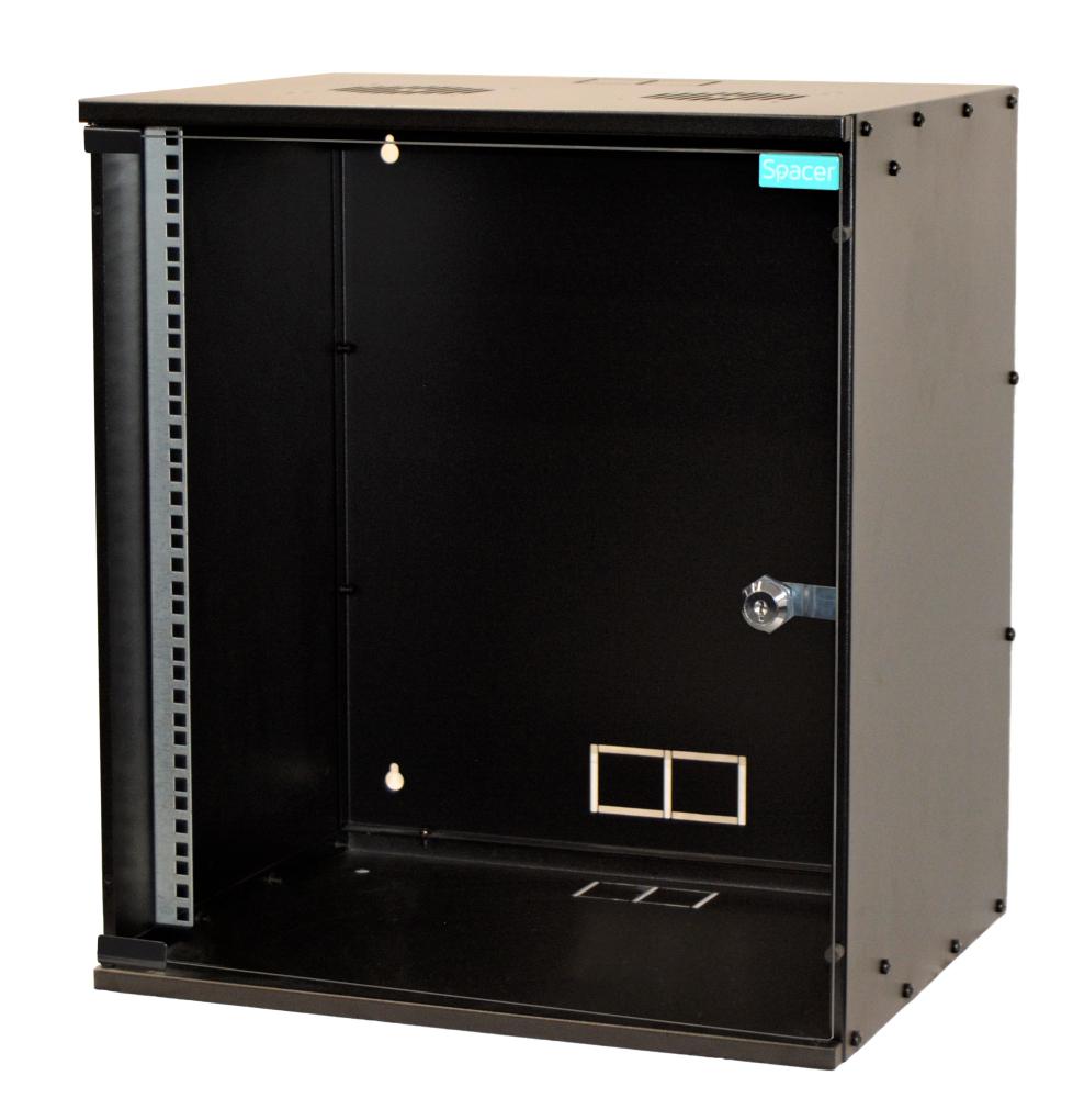 Cabinet 19″ spacer 12u fixare pe perete flatpack (dezasamblat) black 582 (h) x 515 (w) x 400 (d) mm 3 Cabinet 19″ spacer 12u fixare pe perete flatpack (dezasamblat) black 582 (h) x 515 (w) x 400 (d) mm - imagine 3