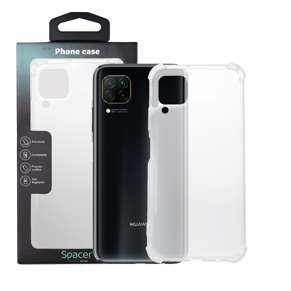Husa de protectie Spacer pentru Huawei P 40 Lite, material flexibil TPU, Transparenta