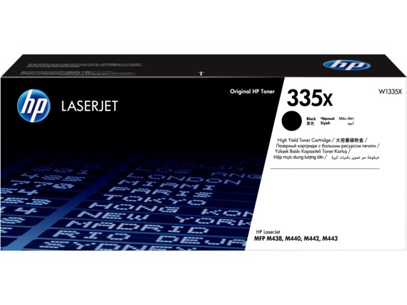 Toner Original HP Black, nr.335X, pentru LaserJet M438|M442|M443, 13.7K, (timbru verde 1.2 lei) , „W1335X”