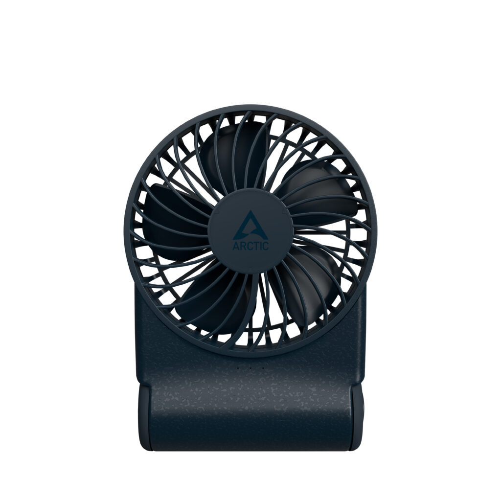 VENTILATOR birou ARCTIC „Summair 2Go” 91mm, 5W, 600-4000RPM, portabil, pliabil, alimentare USB, acumulator 5.000mAh, pana la 74 de ore, cablu USBA-C 1.2m inclus, albastru, „AEBRZ00028A” (timbru verde 0.18lei)