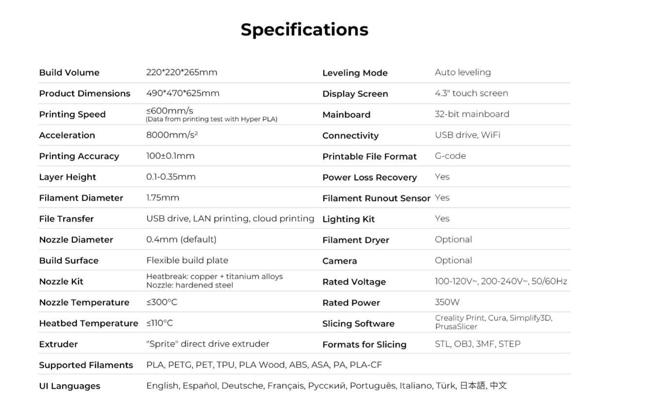 Imprimanta 3D Creality CR-10 SE, 220 mm x 220 mm x 265 mm, 600 mm/s, model 2024 4 Imprimanta 3D Creality CR-10 SE, 220 mm x 220 mm x 265 mm, 600 mm/s, model 2024 - imagine 4