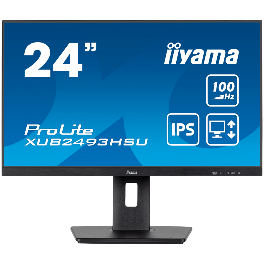 Monitor LED IPS iiyama ProLite XUB2493HSU-B7 23.8″ Full HD, 100Hz, 1ms, HDMI, DisplayPort, HUB USB 2×2.0, HAS (150mm), Flicker-free + Blue light