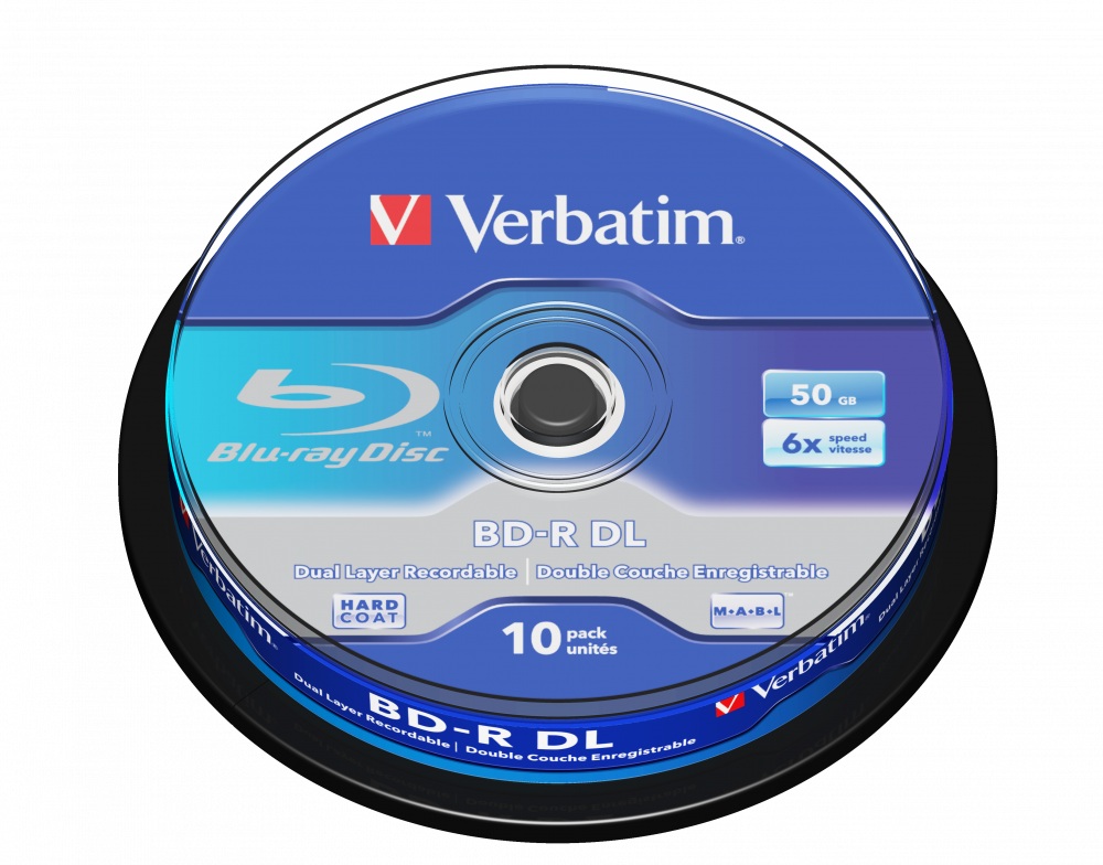 BD-R Double Layer Verbatim 50GB 6X spindle 10 buc.