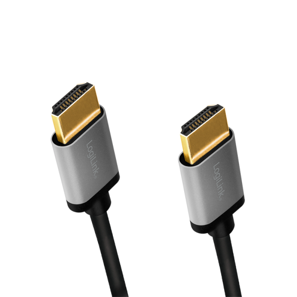 Cablu HDMI LogiLink CHA0102, Aluminiu, 3 m, Negru / Gri