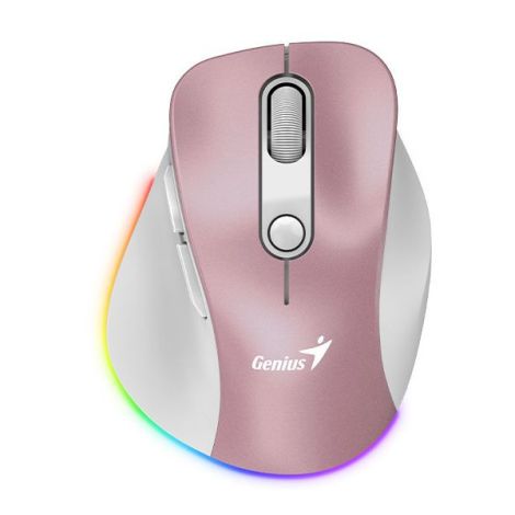 Mouse wireless Genius Ergo 9000S Pro, 2400DPI, reincarcabil, RGB, Bluetooth si 2.4GHz