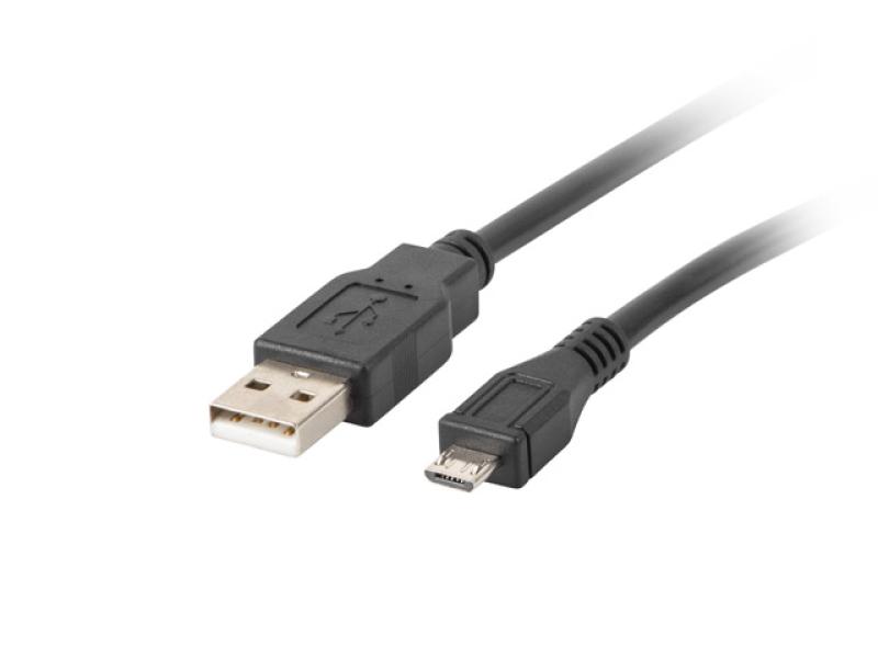 Cablu de date Lanberg, USB 2.0 micro, 1m, Negru