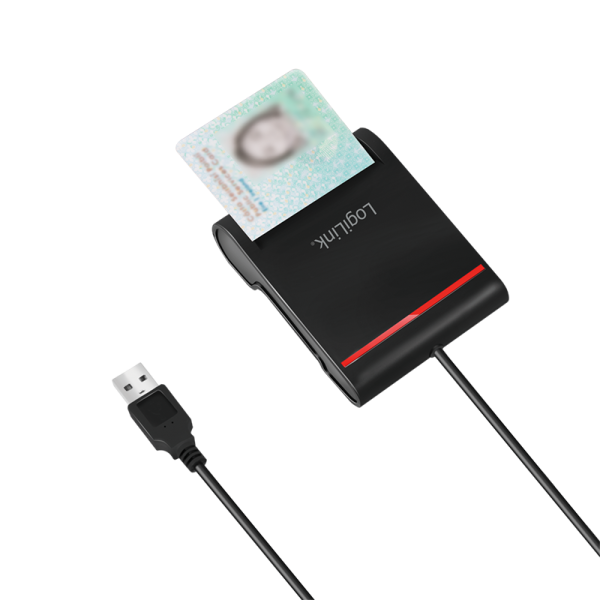 Cititor carduri cip smart card ID LogiLink, USB 2.0A 1 Cititor carduri cip smart card ID LogiLink, USB 2.0A