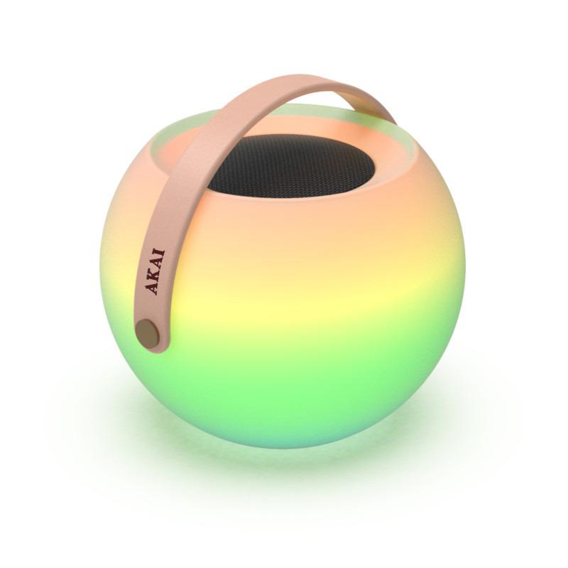 Boxa portabila Akai CS6 SHINE, 5W, Bluetooth, Lumini LED