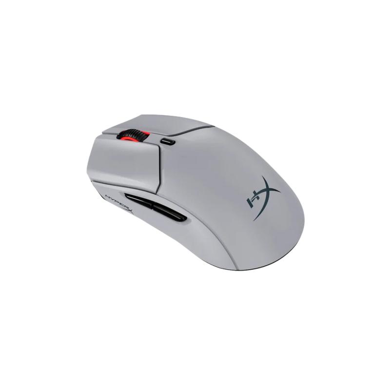 Mouse gaming wireless HyperX Pulsefire Haste 2 Pro, 26000 DPI, polling rate 4K, 2.4GHz/Bluetooth, baterie reincarcabila, autonomie pana la 90 de ore, ultrausor (61g), software NGENUITY, gri