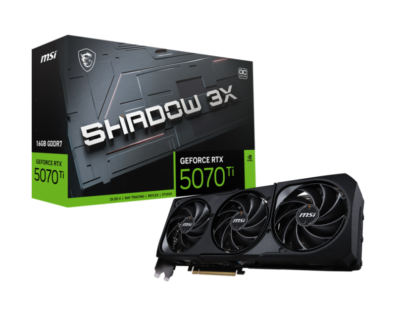 Placa video MSI GeForce RTX 5070 TI 16G SHADOW 3X OC, 256-bit, GDDR7