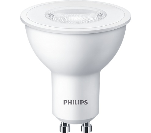 Pachet 3 becuri LED Philips, GU10, 4.7W (50W), 380 lm, lumina alba calda (2700K), clasa energetica F