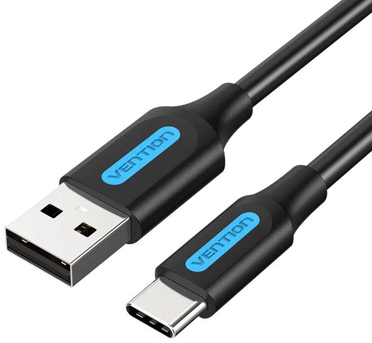 Cablu alimentare si date Vention, USB 2.0 (T) la USB Type-C (T), 1.5m rata transfer 480 Mbps, invelis PVC, Negru