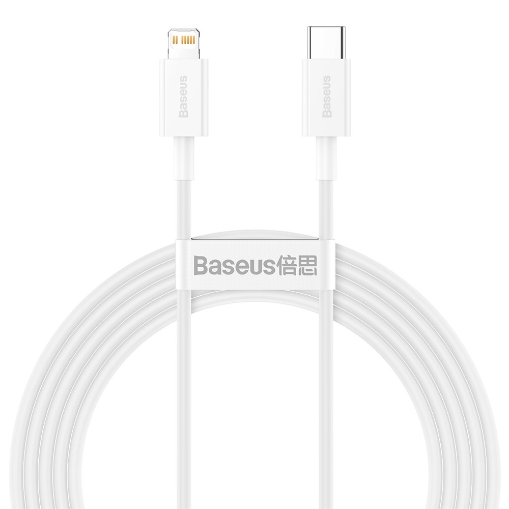Cablu Lightning la Type-C PD Baseus Superior Series, White