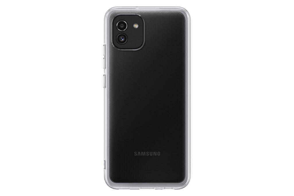 Husa de protectie Samsung Soft Clear Cover pentru Galaxy A03, Transparent